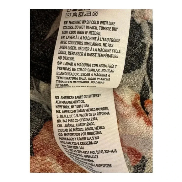 American Eagle Women's Small Floral Sleeveless Tank Top Multicolor Ruffle Trim - Picture 7 of 8